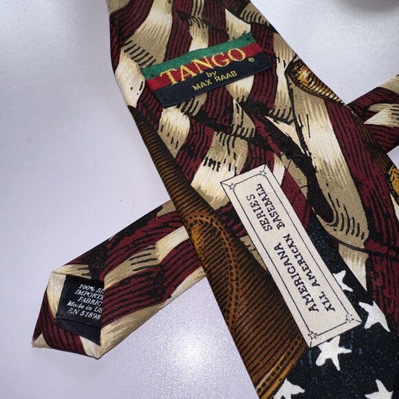 Baseball Tango By Max Raab Silk Tie (rn51898) (56.5L 3.75W) - Picture 2 of 4